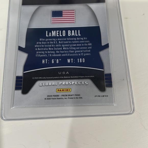 LaMelo Ball 2020 Panini Prizm Draft Picks Global Prospects Green Prizm RC #98 - Picture 6 of 8